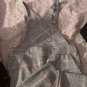 Black/ white/ orange overall jumpsuit